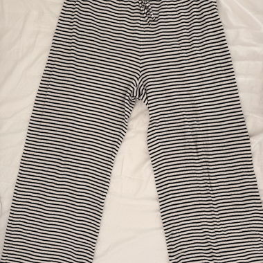 Pantaloni di cotone a righe