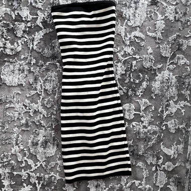 Robe tube à rayures 