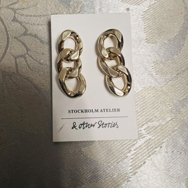 Boucles d'oreilles chaîne dorées &otherStories