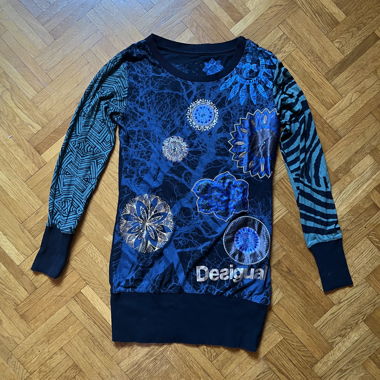 Maglione Desigual blu maniche lunghe