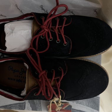 Pepe Jeans Schnürschuhe aus dunkelblauem Wildleder