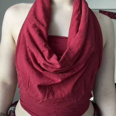 Draped Red Top