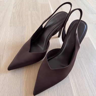 Slingback in marrone scuro