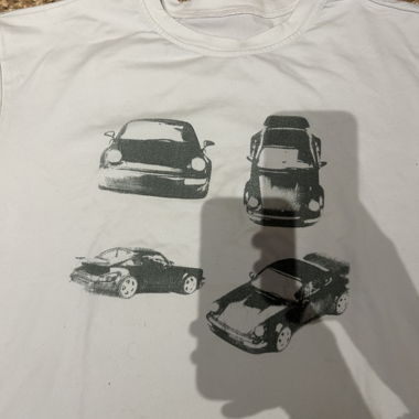 White Car Print T-Shirt