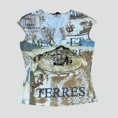 Vintage Faust "Mers et Terres Boréales" top