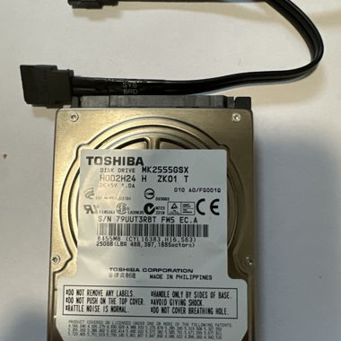 Hard disk Toshiba 250GB 2.5" SATA MK2555GSX