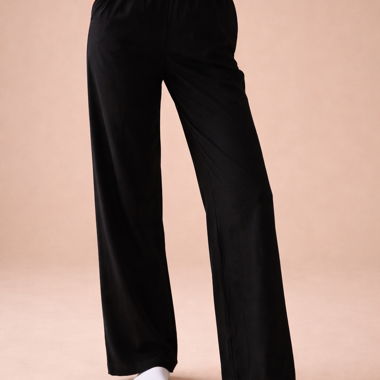 Schwarze weite Freizeithose