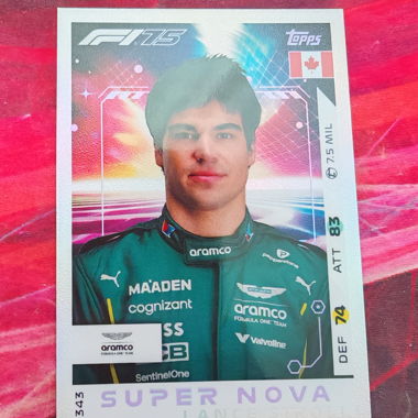 Scheda da collezione F1 Super Nova
