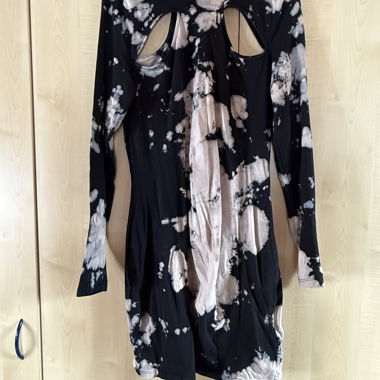 Robe H&M Divided Tie-Dye noir/beige L