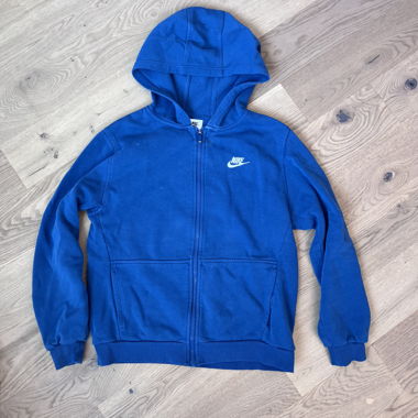 Sweat à capuche zippé Nike bleu