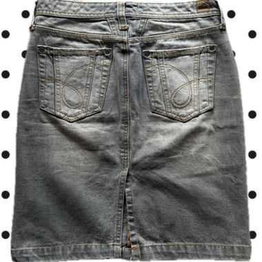 Vintage grey jeans skirt