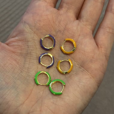 Set of colorful mini hoops