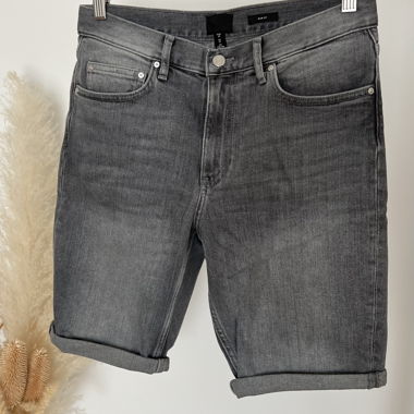 Shorts in denim grigio slim fit