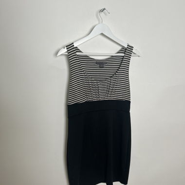 Black and White Striped Dress