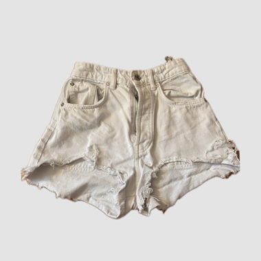 White Denim Shorts
