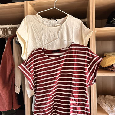 2erSet Gestreiftes Damen T-Shirt