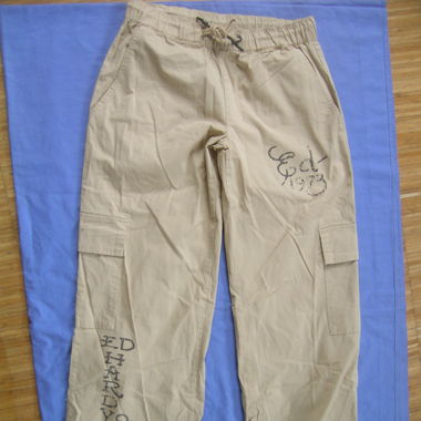 Cargohose mit weitem Bein beige ED HARDY