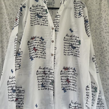Camicia bianca stampata