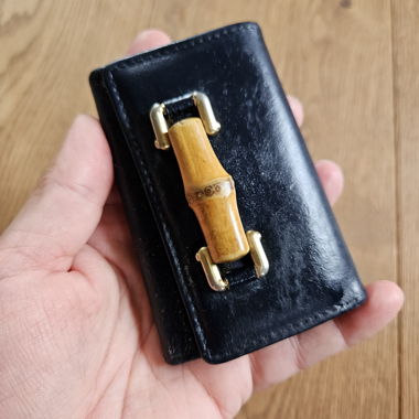 Gucci Bamboo Keypouch in Marineblau