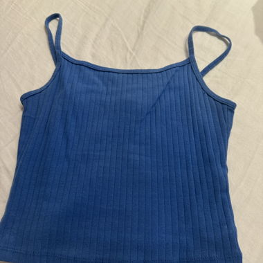 Ribbed spaghetti top