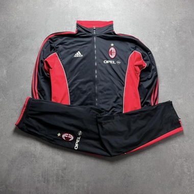 Survêtement Adidas de l'AC Milan Noir/Rouge Taille XL