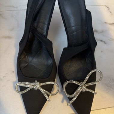 Black Slingback Pumps