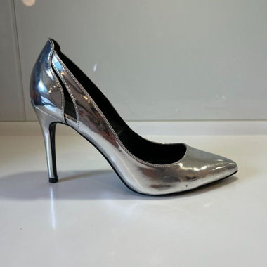 silver Bershka High Heels, Size 39