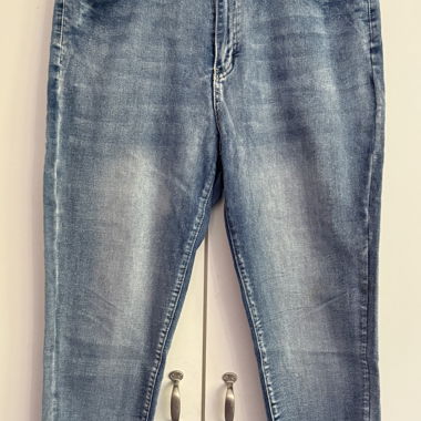 Jeans skinny vita alta blu
