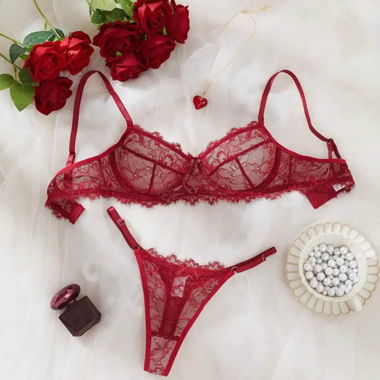 BH- und Slip-Set aus Spitze