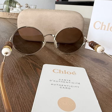 Chloé round sunglasses with beaded temples