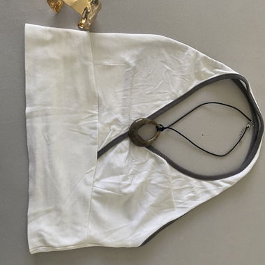 Subdued halter crop top