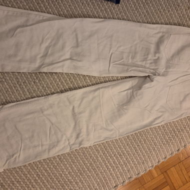 Jean blanc à jambes larges