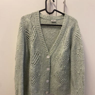 Gilet manche longue vert d'eau 