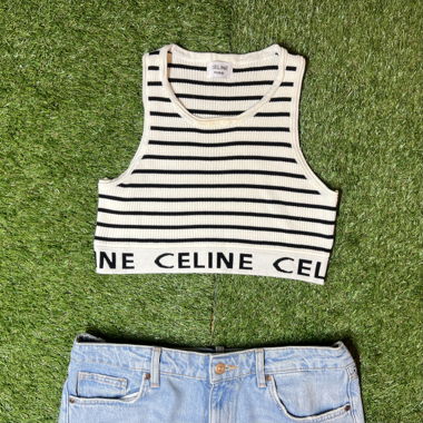 Haut court rayé Celine
