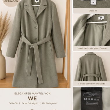 Manteau élégant avec ceinture à nouer