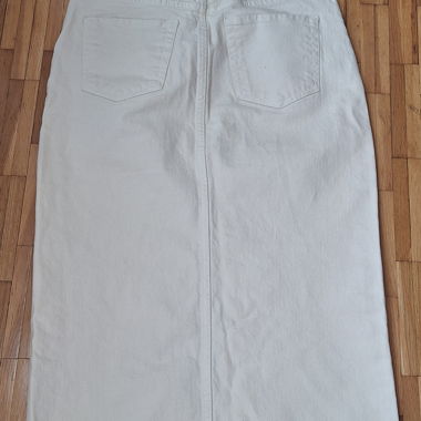 Stradivarius Jeansrock Cremeweiss