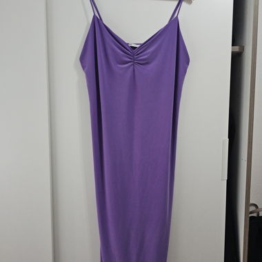 Zara violettes Slip-Kleid