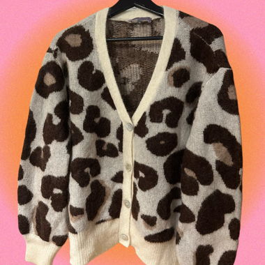Lieblingstück Mohair-Cardigan Leopard Muster