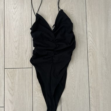 Black Bodysuit with central ruching