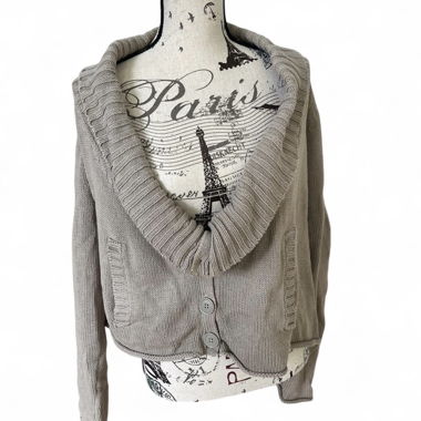 Cardigan en maille beige