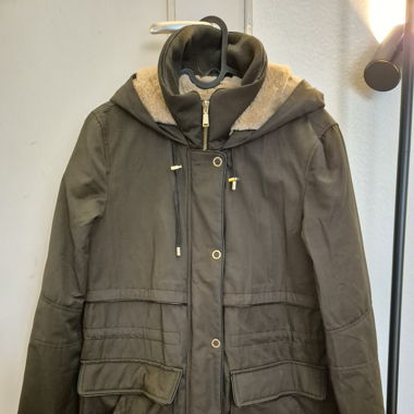 Winterjacke Gr XS, Khaki  - flauschig