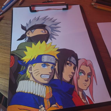 Naruto farbstift zeichnung A4