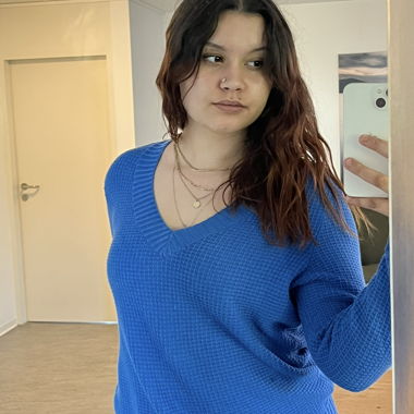 Blue V-Neck Sweater