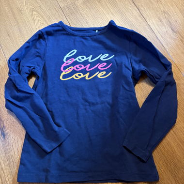 T-shirt maniche lunghe bambino blu
