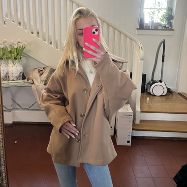 Manteau oversize beige