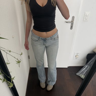 Paris Blues Low-Rise-Jeans, light wash