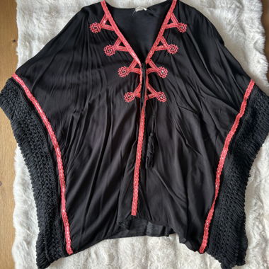 Kaftan noir brode