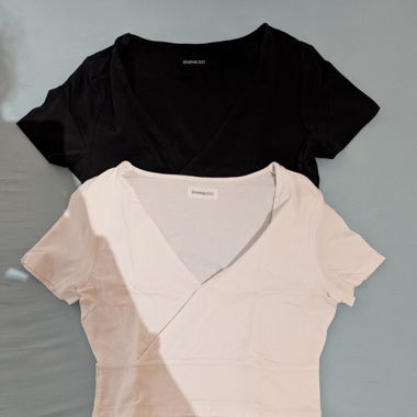 Set Croptop schwarz-weiss