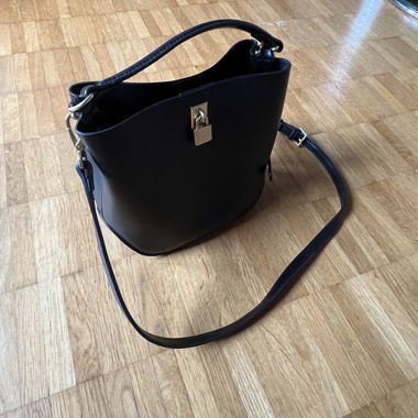 Black Leather Crossbody Bag