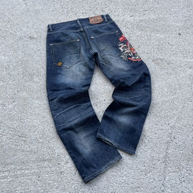 Jeans Nippon Blue con ricamo